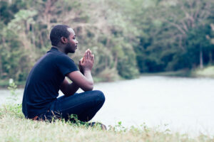 man praying