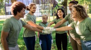 group of volunteers