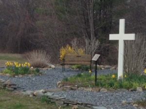 cross with bench
